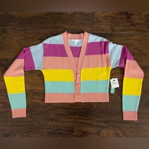 💙3 for $25💙 Abound rainbow sweater cardigan size small